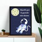 Quadro Infantil Espacial - Aquele Que Te Guarda 33x24cm