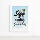Quadro Infantil Frase Siga Seus Sonhos 22x32 Moldura Branca Quadro Infantil Frase Siga Seus Sonhos 22x32 Moldura Branca