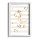 Quadro Infantil Girafa Amarela 22x32cm Moldura Branca Quadro Infantil Girafa Amarela 22x32cm Moldura Branca