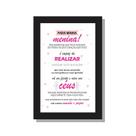 Quadro infantil Mire nos céus mensagem pais família rosa