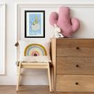 Quadro Infantil Pequeno Príncipe Mundo - Selo 33x24cm