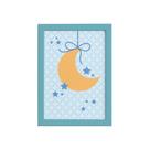 Quadro Infantil Ursinho Príncipe Lua Moldura Azult 22x32cm Quadro Infantil Ursinho Príncipe Lua Moldura Azult 22x32cm