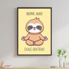 Quadro Inspire Amor Exale Gratidão Preguiça 24x18cm