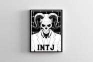 Quadro Intj Mbti 16 Personalidades Tamanho A3 com Moldura opção 2