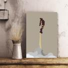 Quadro Iron Man Voando decorativo Tela de Tecido Quadro Iron Man Voando decorativo Tela de Tecido