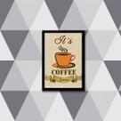 Quadro It's Coffee Time 24x18cm - com vidro