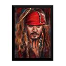 Quadro Jack Sparrow Piratas Do Caribe Arte Poster Moldurado