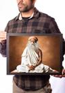 Quadro Jaggi Vasudev Sadhguru Místico Arte Yoga Índia