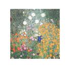 Quadro Jardim Florido Gustav Klimt Flores Canvas 60X60Cm