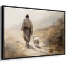 Quadro Jesus Caminhando Com A Ovelha Perdida