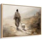 Quadro Jesus Caminhando Com A Ovelha Perdida