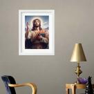 Quadro Jesus Com Bíblia Sagrada - 60x48cm