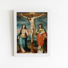 Quadro Jesus Cristo Cruz Marco Pino Moldura Branca 60x40cm Quadro Jesus Cristo Cruz Marco Pino Moldura Branca 60x40cm