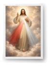 Quadro Jesus Misericordioso Céu E Glória 15x21cm