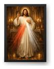 Quadro Jesus Misericordioso Com Fundo Santuário 50x70cm Quadro Jesus Misericordioso Com Fundo Santuário 50x70cm