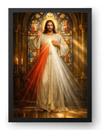 Quadro Jesus Misericordioso Estilo Vitral 40x60cm
