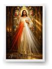 Quadro Jesus Misericordioso Eu Confio Em Vós Vitral 15x21cm