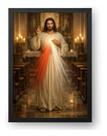 Quadro Jesus Misericordioso Na Igreja 15x21cm