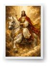 Quadro Jesus No Cavalo Rei Dos Céus 50x70cm Quadro Jesus No Cavalo Rei Dos Céus 50x70cm