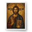 Quadro Jesus Pantocrator em Estilo Bizantino 40x60cm