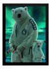 Quadro Jiu Jitsu Decoração Dojo Arte Urso Polar Pai & Filho