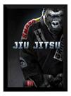 Quadro Jiu Jitsu Decoração Dojo Gorila Kimono Arte