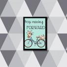 Quadro Keep Moving Forward 33x24cm - com vidro Quadro Keep Moving Forward 33x24cm - com vidro