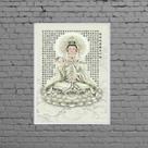 Quadro Kuan Yin Deusa Da Misericórdia 33x24cm