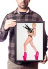 Quadro Lady Gaga Armada Foto Arte Pôster Moldurado Quadro Lady Gaga Armada Foto Arte Pôster Moldurado