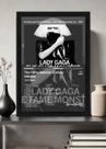 Quadro Lady Gaga The Fame Monster (Colored) Com Vidro Tamanho:21cm x 30cm (A4)