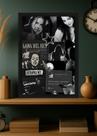 Quadro Lana Del Rey Retrô com Vidro e Moldura Preta