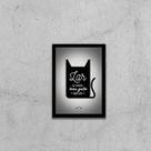 Quadro Lar é Onde Meu Gato Está 24x18cm