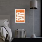 Quadro Laranja Bauhaus - Upset Circles 45x34cm
