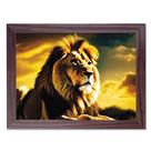Quadro Leão de Judá Família de Leões Leoa Filhotes moderno decorativo luxo com moldura 40cm