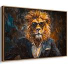 Quadro Leão Elegante no Crepúsculo Urbano