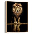 Quadro Leão Majestoso do Reino Dourado