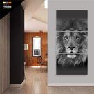 Quadro Leão Moderno 3 Peças Sala Hall Decorativo Mosaico