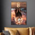 Quadro Leao Refletindo