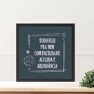 Quadro Lei Atração Afirmação Diária- 33x33cm - com vidro