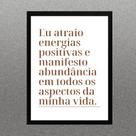 Quadro Lei Da Atração - Manifestação Abundância 45x34cm
