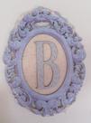 Quadro Letra B em Mdf Azul