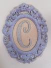 Quadro Letra C em Mdf Azul