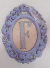 Quadro Letra F em Mdf Azul