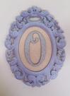 Quadro Letra O em Mdf Azul