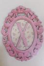Quadro Letra X em Mdf Rosa