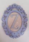 Quadro Letra Z em Mdf Azul