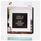 Quadro Letreiro/Letterboard Clássico preto com branco DCWV - 40x40cm - 188 letras