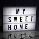 Quadro Letreiro Luminária C/Letras Light Box Cinema Letreiro Led