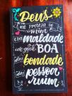 Quadro Lettering feito a mão