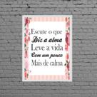 Quadro Leve A Vida Com Mais Calma 45x34cm - com vidro